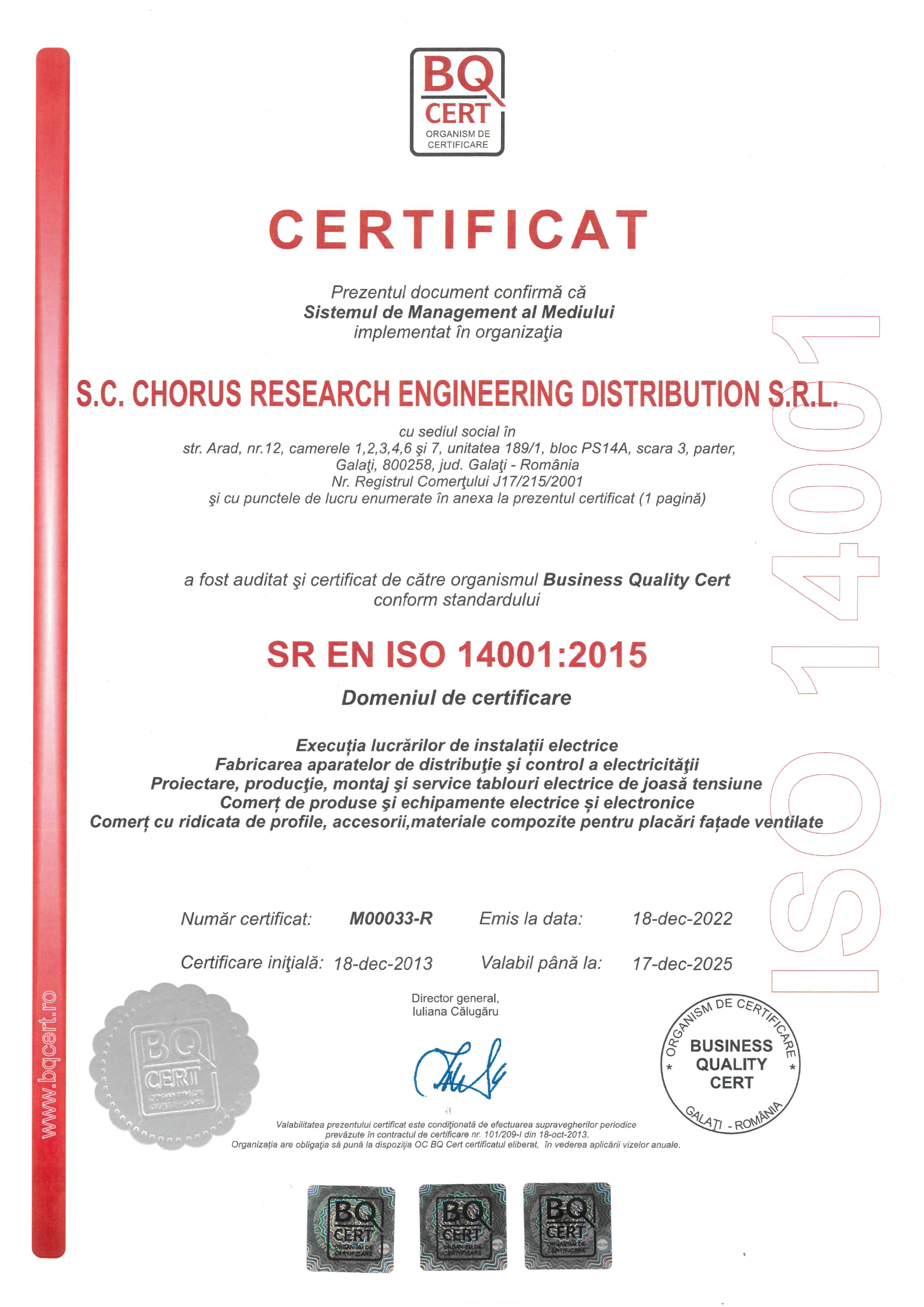 Anexa Certificat 